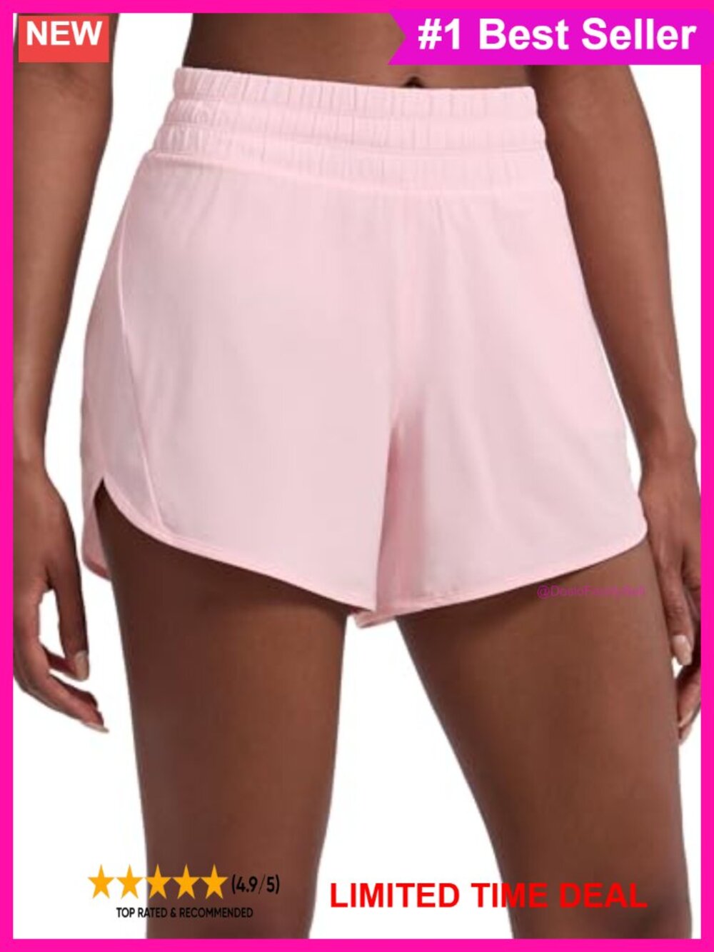 CRZ YOGA Dolphin Athletic Shorts 5" Mid Rise Zip Pocket